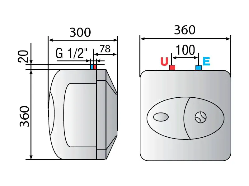 Плоский водонагреватель Superlux 15u pl-0